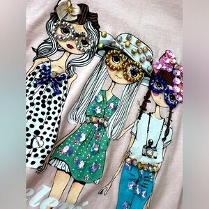 Mint Pink Top T-Shirt Sparkling Girls Fashion